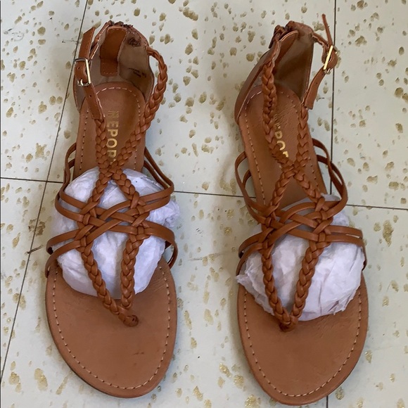 Braided Brown Sandals - Picture 2 of 5